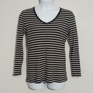 GAP Super soft Vee black/white striped